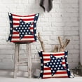 thumbnail image 2 of 4th of July Patriotic Pillow Covers 20X20 Inch Red Blue Stripes Stars Decorative Pillow Cases Set of 2 Memorial Day Independence Day Throw Pillows Home Decor for Sofa Couch Party Outdoor, 2 of 6