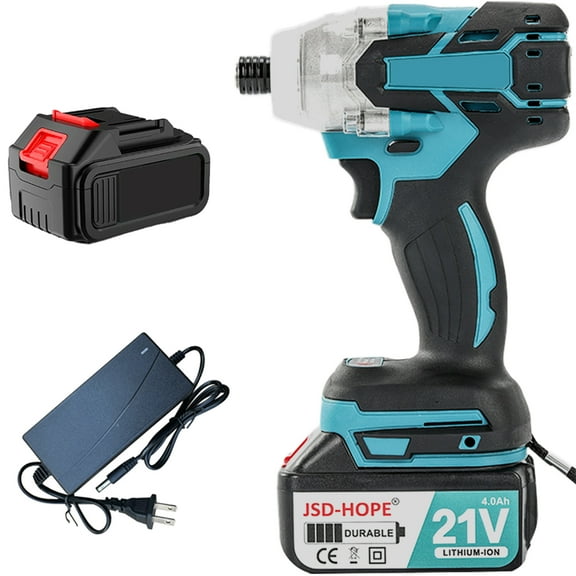 21V Brushless Impact Driver-Cordless Lithium-Ion Electric Screwdriver&Compact Drill, Rechargeable Power Tool with 1/4" Hex Chuck for Home and Professional Use
