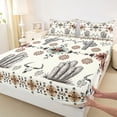 thumbnail image 4 of jejeloiu Retro Aztec Geometric Full Size Sheets Kids,Tribal Bohemian Style Print Bed Sheets,4-Piece, 4 of 6