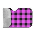 thumbnail image 2 of Bingfone Purple Black Buffalo Plaid Car Windshield Sunshade,Sun Foldable Sun Shield Sun Visor For Car - Small, 2 of 7