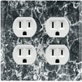 thumbnail image 3 of Metal Light Switch Plate Outlet Cover (Image of Marble Black MAR002), 3 of 14