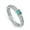 Green Princess-Cut Zircon, variant on 925 Sterling Silver Star Band Ring with Cubic Zirconia, Thin Stackable Eternity Ring, Dainty Celestial Jewelry for Women Men,RTT Fashion size 8