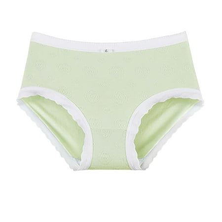 HCURIBAD Panties for Women Clearance Women s Cotton Panties Breathable Traceless Hip Wrap Triangle Panties Seamless Underwear Cotton Underwear No Show Underwear  1x Ladies Panty Mint Green L