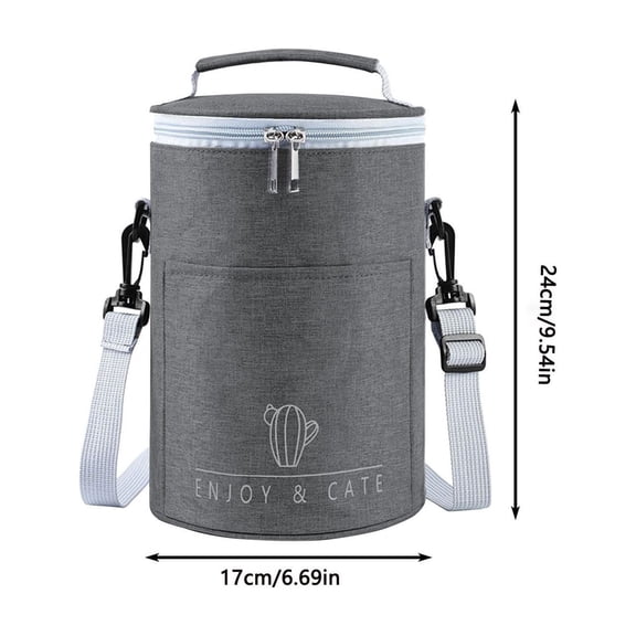 Hzrsly Portable Insulated Lunch Bag Thick Aluminum Foil Thermal Cooler Bag for Work Picnic Travel Leak Proof Waterproof Storage Organizer