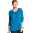 thumbnail image 1 of Just My Size Tee-Shirt à Manches Longues Col en V pour Femmes, 2X, Deep Dive, 1 of 3