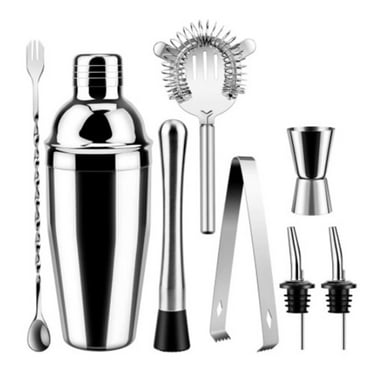 8 Pcs Cocktail Shaker Set Stainless Steel Cocktail Making Bar Tool Bartender Kit Bar Shaker Set for Beginners or Pro Bartender Bar Wine Set Home Kitchen Bar Supplies