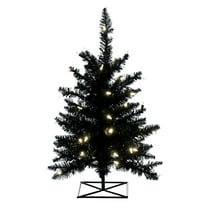Vickerman 3' Black Fir Artificial Christmas Tree, Warm White Dura-lit LED Lights