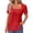 8# Red, variant on Lace Short Sleeve Blouse for Women Elegant Scalloped Square Neck Solid Colors Dressy Casual Shirts Tops Office Date Party White L