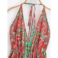 thumbnail image 2 of Women Wild Floral Print Backless Sexy Beach Bohemian Maxi Dress Lady High-Low Tassel Strapless Vacation Boho Dress, 2 of 6