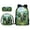 Green Forest Elephant, variant on XYZCANDO Peach Floral Butterfly Print Backpack Set for Student School Book Bag with Lunch Bag and Pencil Case Dirt-Resistant Daypack Rucksack with Adjustable Straps for Outdoor