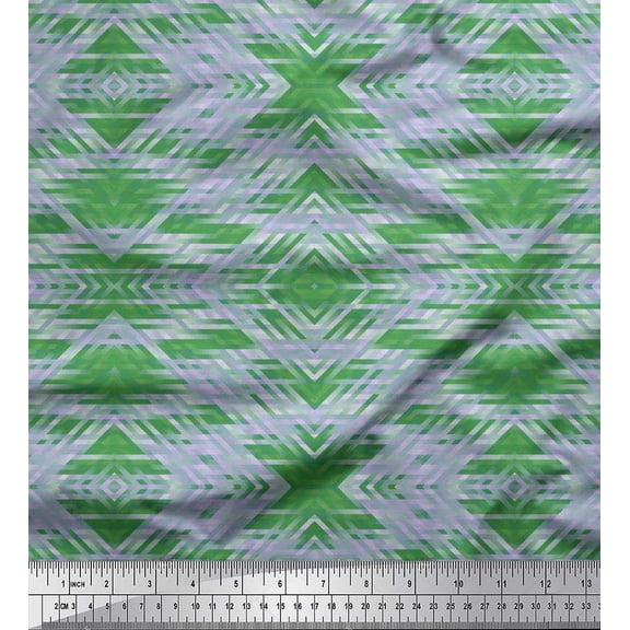 Soimoi Cotton Duck Fabric Stripe & Argyle Check Fabric Prints by Yard 42 Inch Wide