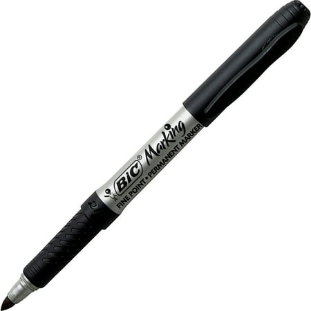Permanent Fine Tip - BIC Marking Fine Tip Permanent Marker, Tuxedo Black, Dozen