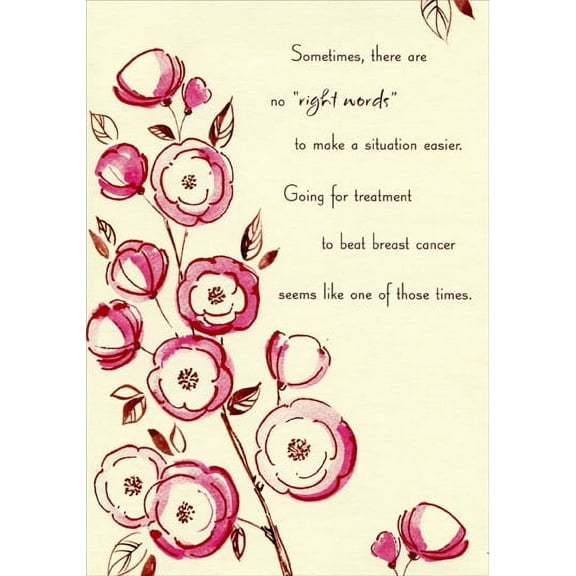 Designer Greetings No Right Words: Fight Breast Cancer Support Card