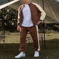 thumbnail image 2 of Men‘s 2 Piece Tracksuits Long Sleeve Stand Collar Sweatshirt + Pants, 2 of 9