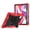 Red + Black, variant on DWaybox Heavy Duty Case for Motorola Moto Pad (2026) 11.0 inch, 3-Layer Shockproof Armor Cover (Soft Silicone + Hard PC) with Built-in Pen Slot & Kickstand -Black