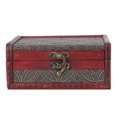 thumbnail image 1 of Vintage Square Jewelry Storage Box Handmade Wooden Decorative Display Case, 1 of 3