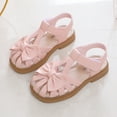 thumbnail image 2 of WZEIIOT Toddler Girls Sandals Bowknot Soft Sole Close Toe Sport Sandals Breathable Lightweight Outdoor Summer Beach Footwear, 2 of 3