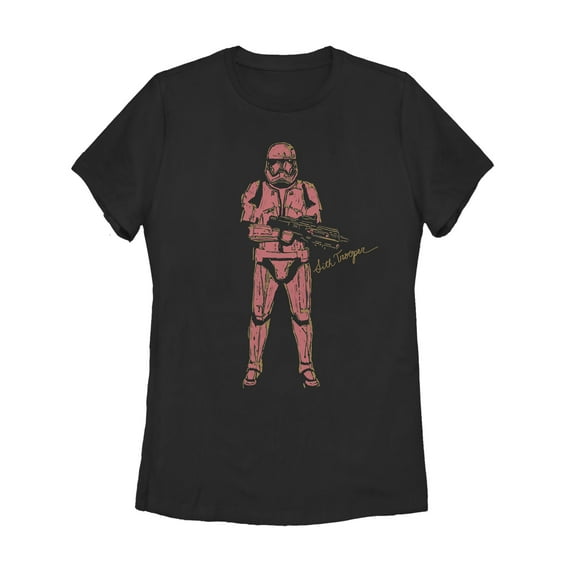 Women's Star Wars: The Rise of Skywalker Sith Trooper Villain  T-Shirt - Black - 2X Large