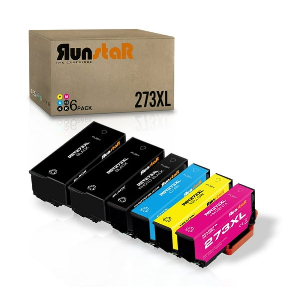 6 Packs T273XL Ink Cartridge Replacement for Epson 273XL T273XL use for  Epson Expression Premium XP-520 XP-600 XP-610 XP-620 XP-800 XP-810 XP-820 Printer (2BK/1PBK/1C/1M/1Y)