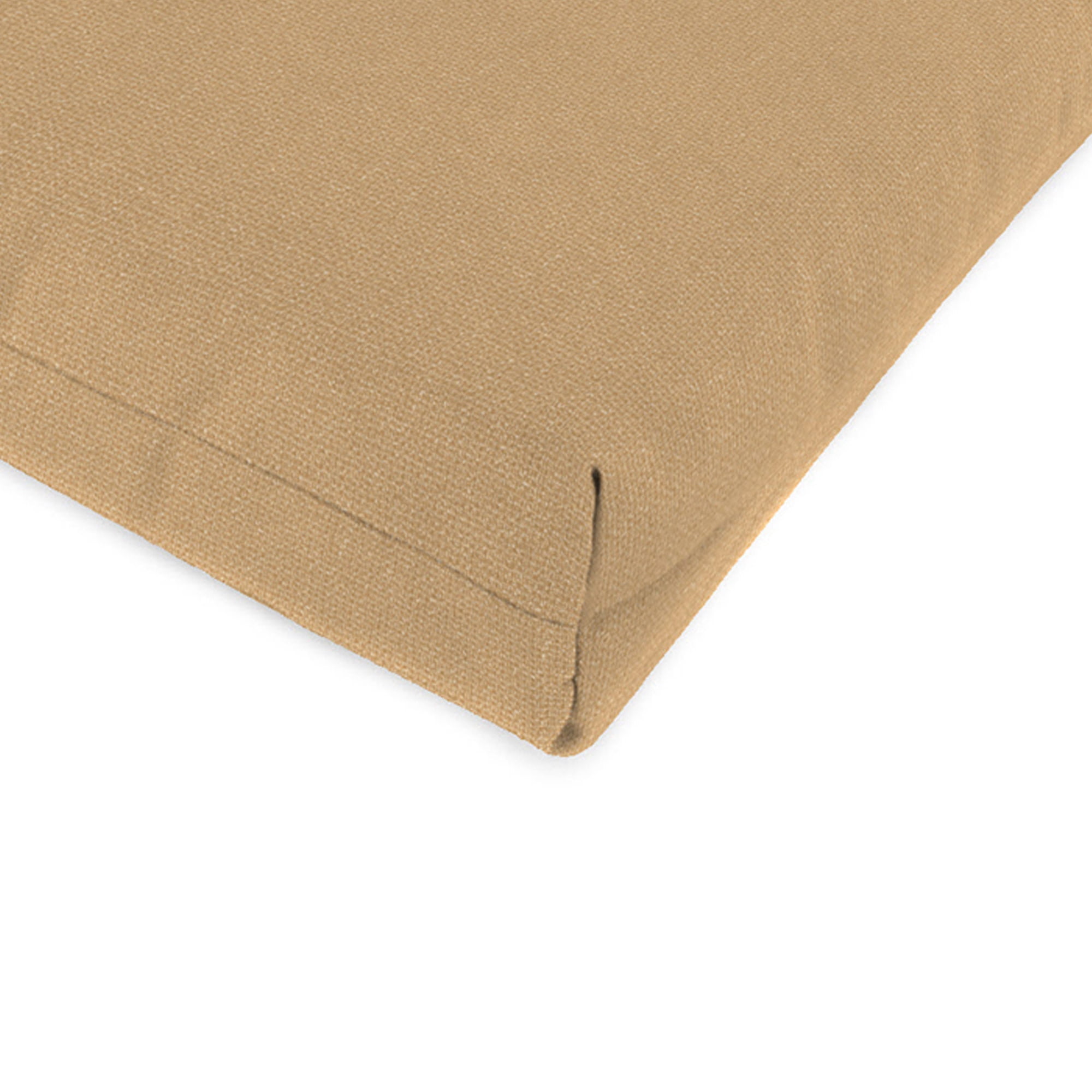 Jordan Manufacturing 44" x 22" Rave Birch Tan Solid Rectangular Outdoor Chair Cushion with Ties and Hanger Loop (2 Pack)