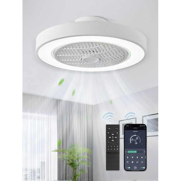 Ventilador de techo LEDIARY de 20 pulgadas de perfil bajo regulable a distancia