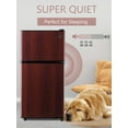 thumbnail image 4 of KRIB BLING 3.5 Cu.ft Mini Fridge with 7 Level Thermostat, Compact Refrigerator with Freezer on Top, Ideal for Dorm, Office, Wood, 4 of 8