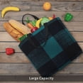 thumbnail image 6 of Single Shoulder Bag Convenience Bag 19.6×15.7×5.9in Light And Weight-Free Main Pocket Large Portable And Single Shoulder Back Darkcyan Buffalo Plaid Check Tartan Scotland_4, 6 of 7