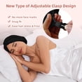 thumbnail image 2 of HBlife Adjustable Silk Satin Hair Bonnet for Sleeping Women,Double Layer,Night Turban for Large Long Curly Braid Women Men Hair - Black, 2 of 6