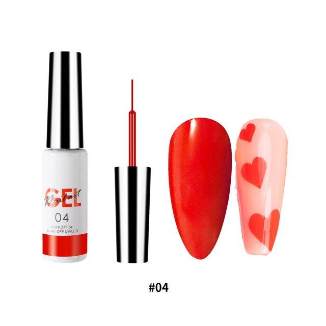 Juego de 12 pegamentos de tirador para pintar uñas, esmalte de uñas en gel, laca de uñas con efecto de dibujo lineal, pegamento de 12 ml, piezas de uñas