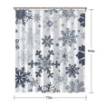 thumbnail image 5 of Blue Christmas Snowflake Pattern Shower Curtain 72"x84" ,Bathroom Decorative Shower Curtains Set with 12 Hooks,Modern Waterproof Washable Shower Curtain, 5 of 6