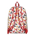 thumbnail image 2 of Eggs and Chickens Cartoon Pattern Canvas Bookbag – Large Capacity Travel Backpack with Durable Oxford Material and Anti-theft Features for Female Professionals, Students, and Outdoor Enthusiasts, 2 of 5