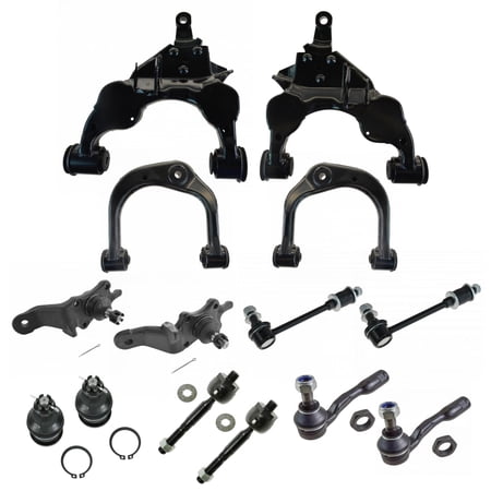 TRQ Front Control Arm Ball Joint Sway Link Tie Rod Steering Suspension Kit 14pc PSA30941 Fits select: 2000-2002 TOYOTA TUNDRA