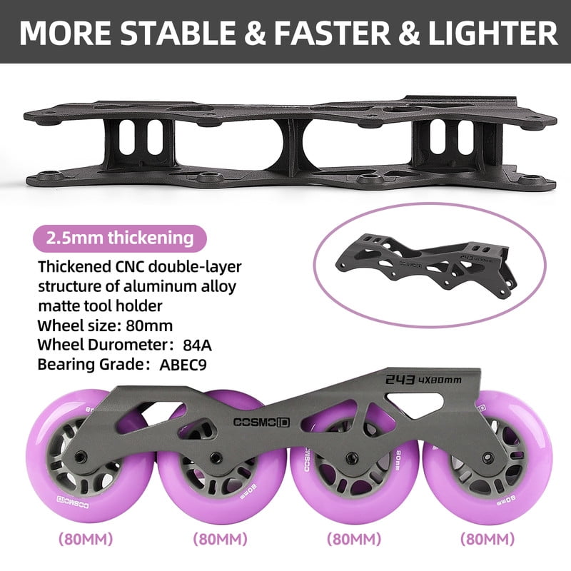 Professional Inline Skates for Women Men, COSMOID Roller Blades Adult Male Female, Size 5-13，Professional Fitness Roller Skates Blades for Unisex