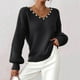 thumbnail image 1 of Suéter de cuello en V para mujer, suéter informal, suéter, tops, cuello en V, manga larga, blusa de punto, tops acrílicos para mujer, 1 of 7