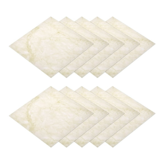 Peel and Stick Floor Wall Tiles Sticker, 10Pack 12"x12" Self Adhesive Matte Frosted for Bedrooms, Light Yellow