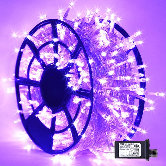 JMEXSUSS 600 LED Purple Christmas Lights Outdoor Waterproof, 8 Modes Purple LED String Lights, 168ft Christmas String Lights Plug in for Indoor, Bedroom,Fireplace, Tree, Christmas Tree Decorations