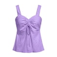 thumbnail image 2 of gbyLJF Women's Eyelet Tank Tops Bowknot Peplum Ruched Cami Shirts Dressy Casual Summer Going Out Top, 2 of 7