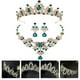 thumbnail image 4 of KAKOWELY 1 juego de joyas nupciales, corona y joyas nupciales, conjunto de joyas de boda, tiara nupcial, pendientes, collar, 4 of 4