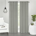 thumbnail image 5 of PowerSellerUSA Decorative Telescopic Metal Curtain Rod, 66" to 120"  Contemporary Round PVC Finials, Ultra Durable Brackets 3/4" Diameter Window Drapery Rod, Charcoal - Plain Finial, 5 of 6