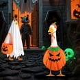 thumbnail image 6 of Hvmvliv 2 Set Halloween Goose Outfit Clothes for Porch Lawn Garden Statue Holiday Decoration Accessory Set, 6 of 9