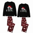 thumbnail image 3 of iHapHap Mr Mrs Christmas Couple Pajamas, Cotton Blend Holiday Sleep Set, Womens S, 3 of 7
