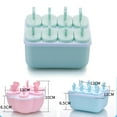thumbnail image 6 of 8 Holes DIY PP Ice Cream Mold Popsicle Tray Cube Tools Frozen Lolly Sorbet Maker Holder, 6 of 7