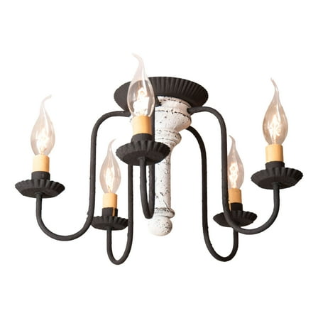 Irvins Country Tinware Irvin's Country Tinware Berkshire Ceiling Light in Vintage White