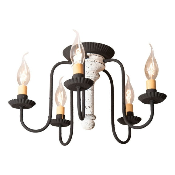 Irvins Country Tinware Irvin's Country Tinware Berkshire Ceiling Light in Vintage White