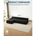 thumbnail image 3 of Sink-in Cloud Comfort 108" Modular Sectional Sofa with Chaise - Boneless Design, No Assembly Required, Upholstered l-Shaped Couch for Living Room & Bedroom, 3 of 7