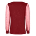 thumbnail image 5 of T Shirts for Women Fashion Spring Long Sleeve Square Neck Solid Color Top Summer Casual Loose Basic Tee, 5 of 6