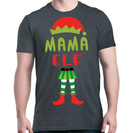 Shop4Ever Men's Mama Elf Costume Funny Christmas Xmas Graphic
