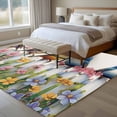 thumbnail image 4 of Cute Birds Area Rugs 5x7 ft Floral Fence Colorful Cartoon Animal Washable Rug Non Slip Indoor Carpet Absorbent Floor Mat for Living Room Bedroom Dining Room, 4 of 9