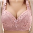thumbnail image 2 of Riforla Women's Comfortable No Steel Ring Thin Size Large Women's Gathering Underwear with Top Collection and Drop Bra Women Bras Pink XXXL, 2 of 4