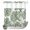 Green, Olive, White, variant on No Hook Shower Curtain, Burnt Orange Coastal Coral Shower Curtains for Bathroom with See Through Top Window, Summer Nautical Sea Beach Ocean Waterproof & Washable Bath Curtain Extra Long 72"x84"